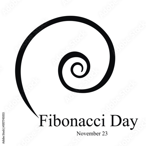 Fibonacci Day. November 23. Vector Illustration