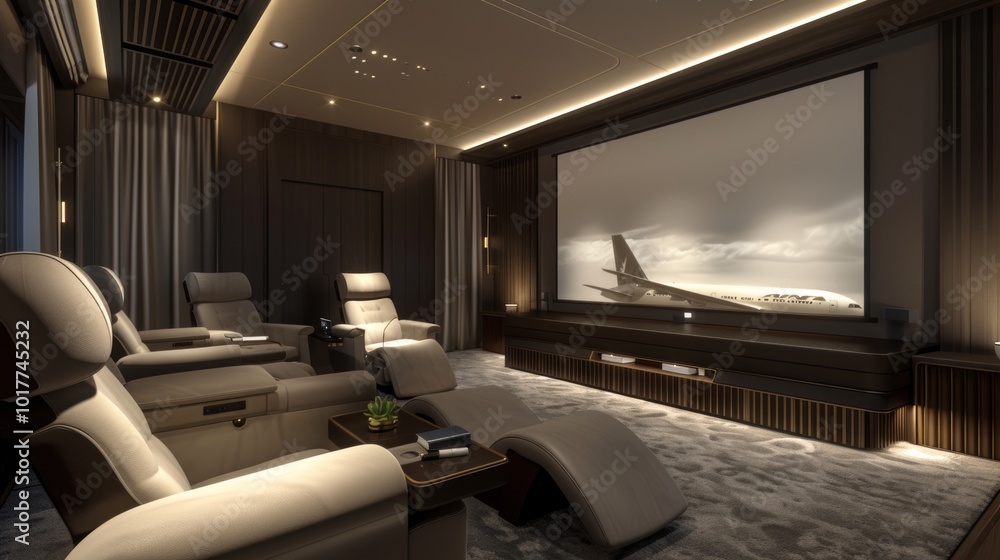 Immerse Yourself in Luxury HighEnd Home Theater with Plush Seating Projector Screen and Classic Film Collection Immerse Yourself in Luxury HighEnd Home Theater with Plush Seating Projector Screen and Classic Film Collection
