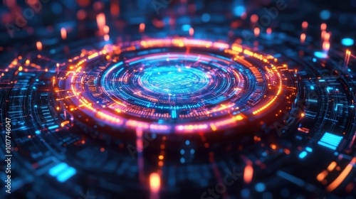 Wallpaper Mural 3d abstract background, cozy modern techno illustration of mysti Torontodigital.ca