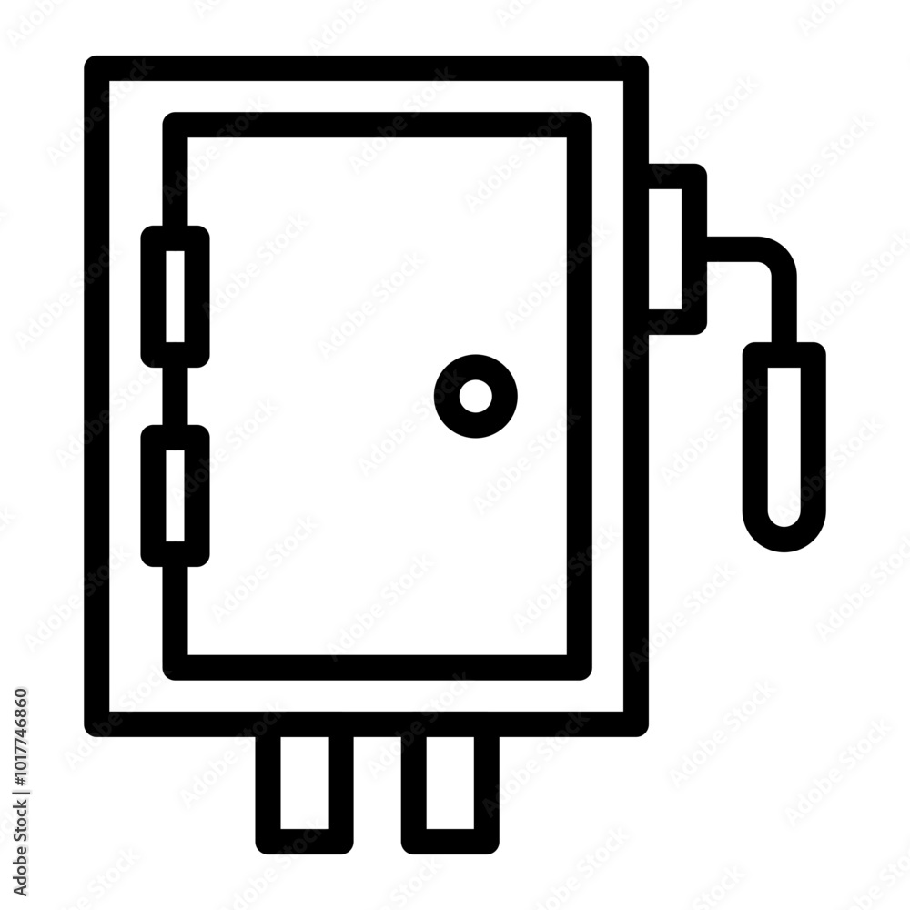 Breaker Box Vector Line Icon Design Breaker Box Vector Line Icon Design