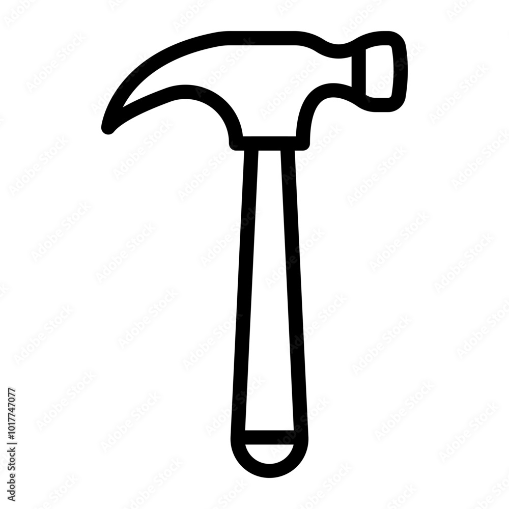 Hammer Vector Line Icon Design Hammer Vector Line Icon Design