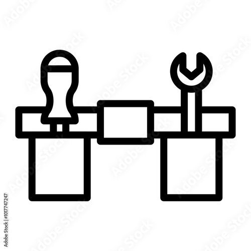 Tool Belt Vector Line Icon Design