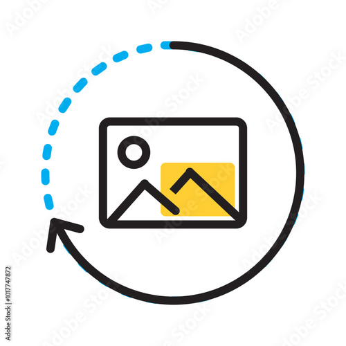 Vector multicolor icon for Loading gif