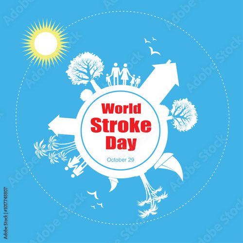 World Stroke Day. Vector Illustration