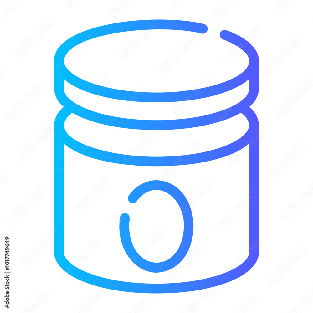 milk powder Line Gradient Icon milk powder Line Gradient Icon