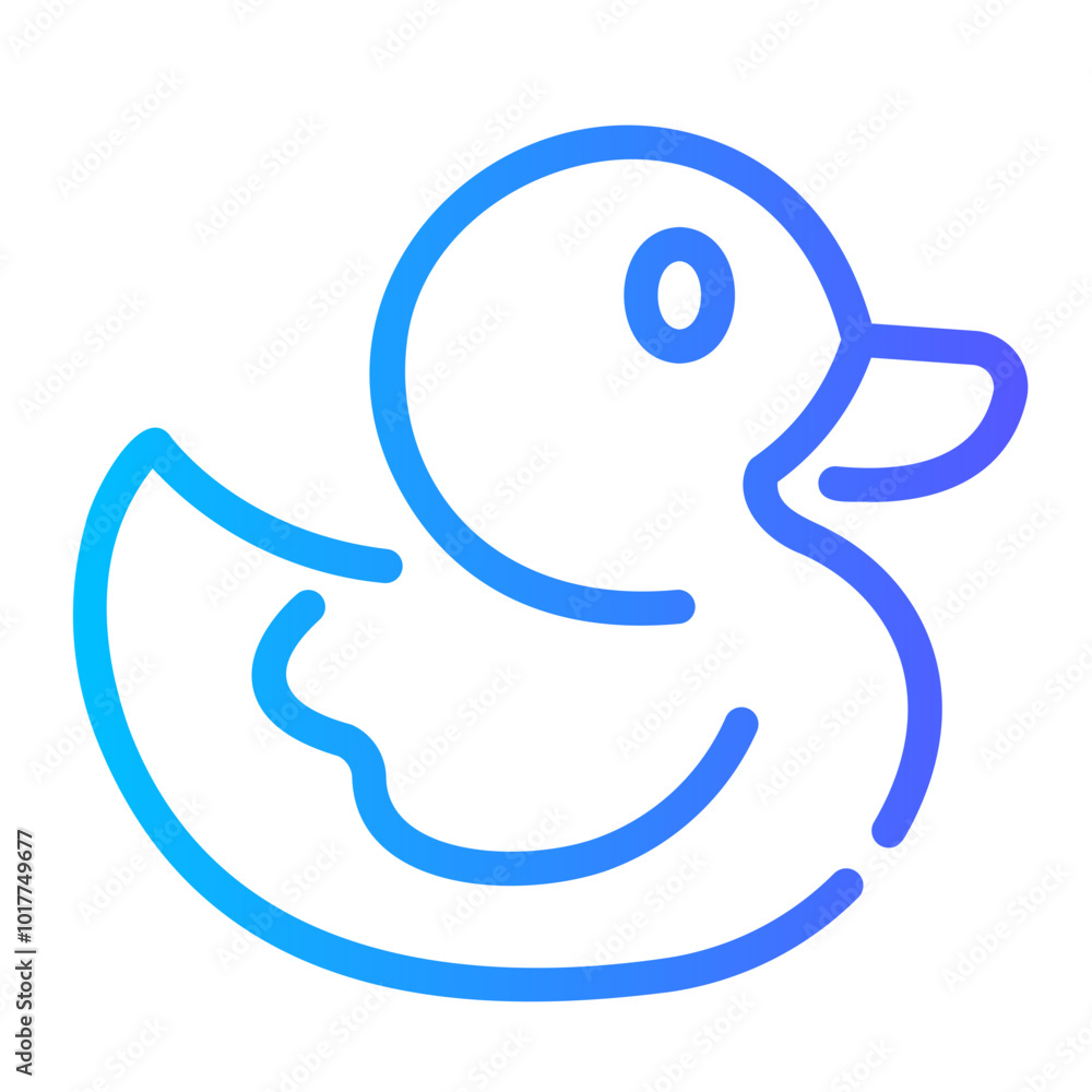 rubber duck Line Gradient Icon rubber duck Line Gradient Icon