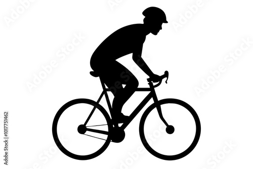 Cyclist Silhouettes | vector silhouette illustration on white background