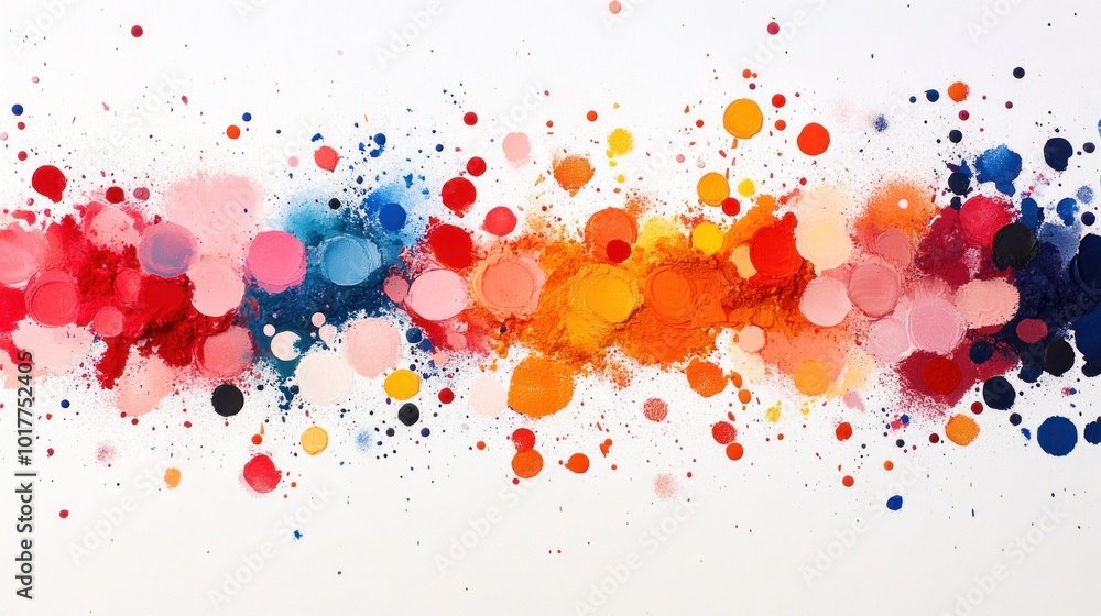 Abstract colorful splashes and dots on a white background. Abstract colorful splashes and dots on a white background.