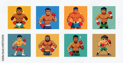 Boxer: Powerful and Agile Fighter Character Illustration