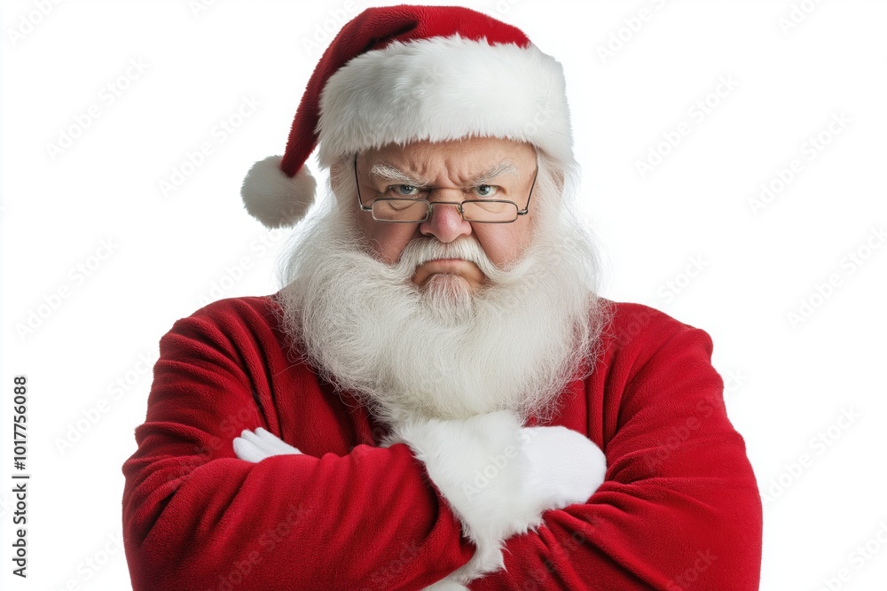Angry santa claus on the white background. Angry santa claus on the white background.