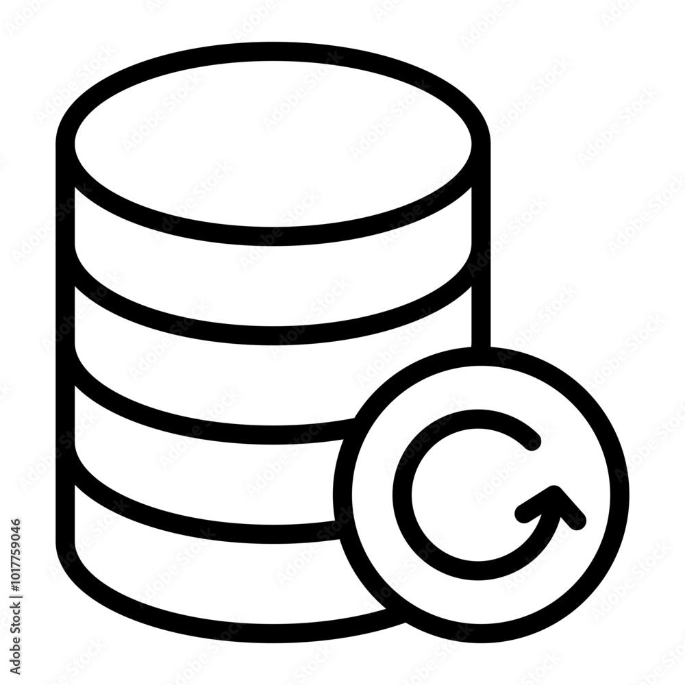 Data Recovery Vector Line Icon Design Data Recovery Vector Line Icon Design