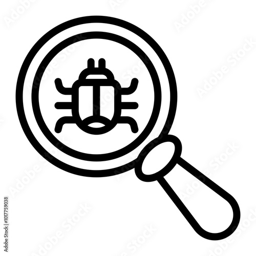 Debug Vector Line Icon Design