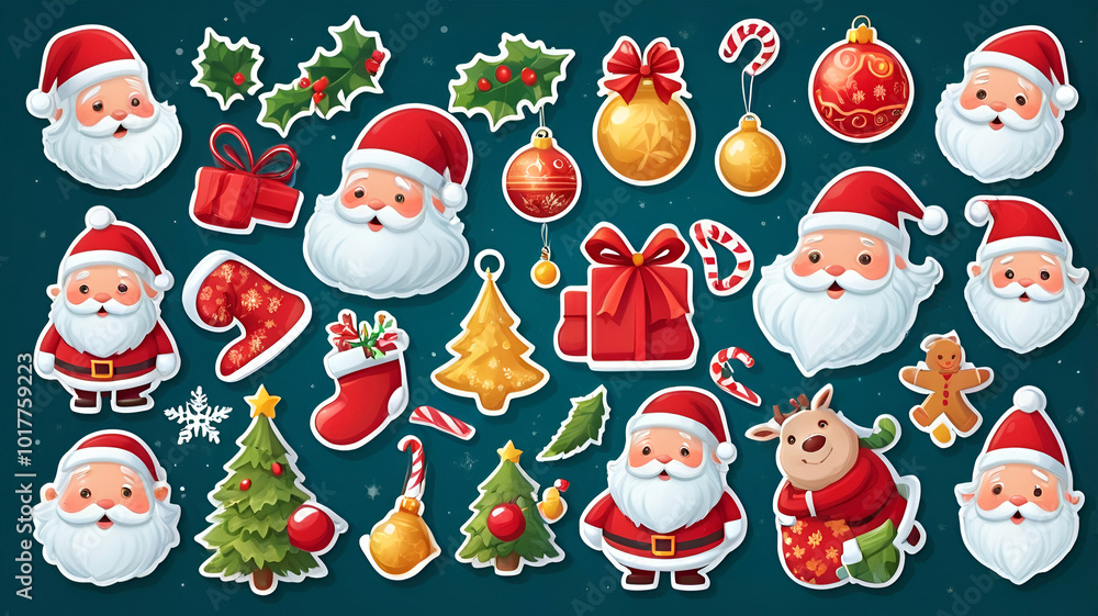 set of santa claus set of santa claus