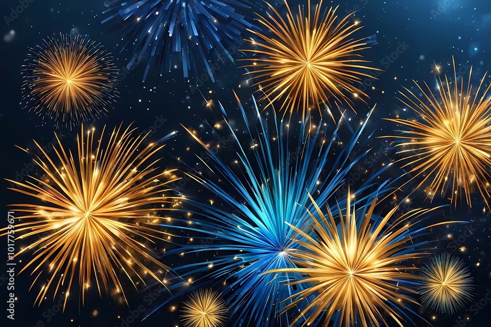 Naklejka premium Celebrate a dazzling night in Quebec This fireworks festival offers a spectacular display that captivates and enchants every viewer