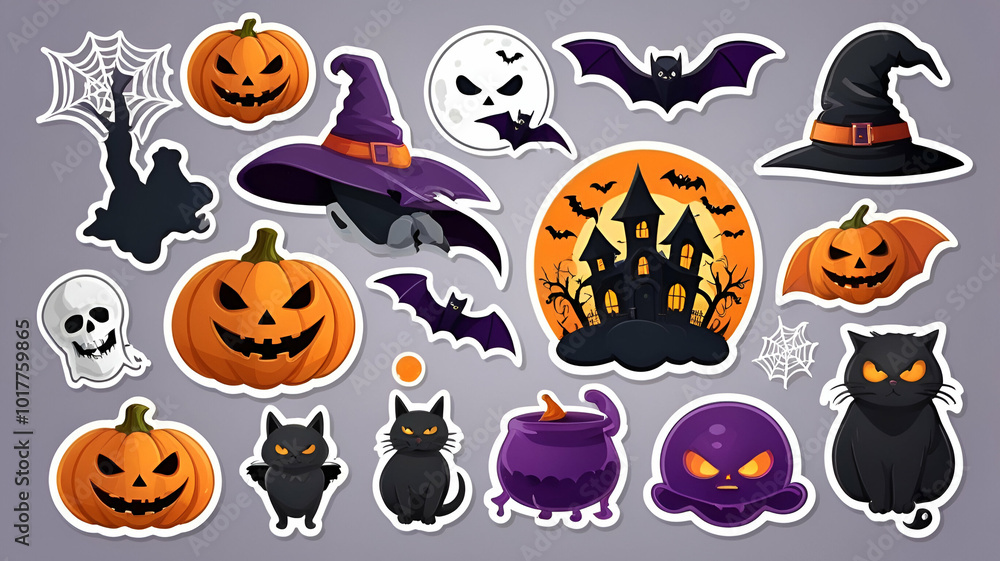 halloween monsters set halloween monsters set