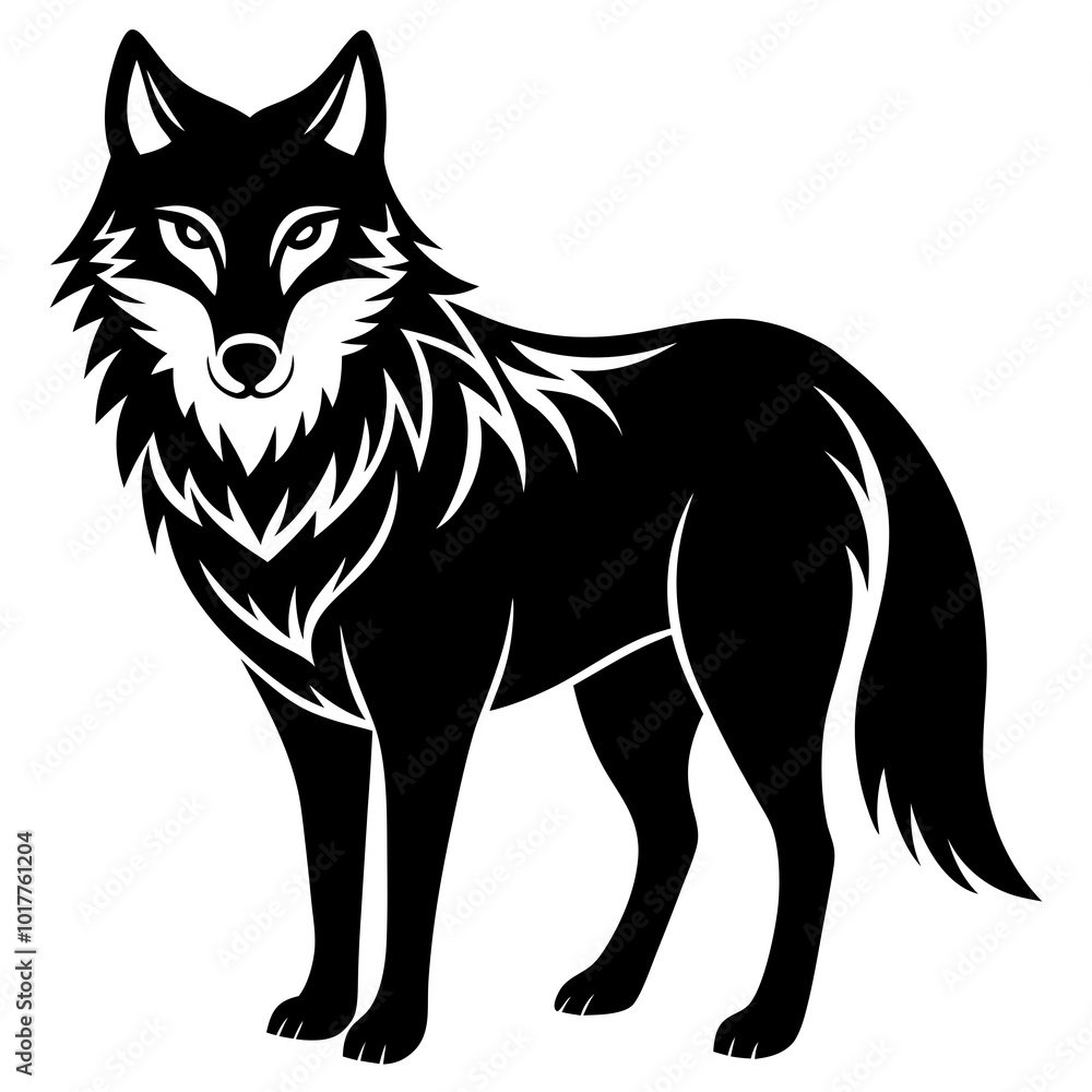 Gray Wolf's creative vector design on a white background Gray Wolf's creative vector design on a white background