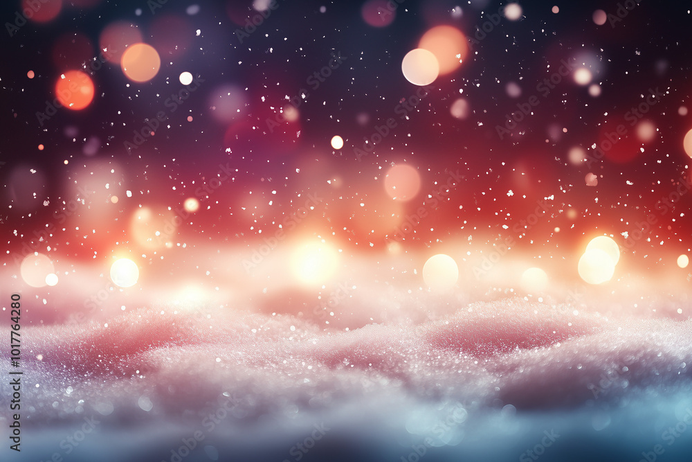 Festive Christmas Winter Background with Snow and Blurred Bokeh for Merry Christmas and Happy New Year Greeting Card Festive Christmas Winter Background with Snow and Blurred Bokeh for Merry Christmas and Happy New Year Greeting Card