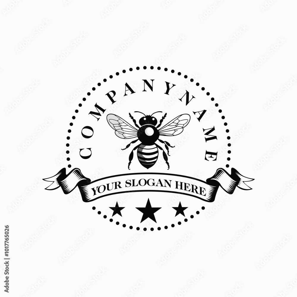 bee logo design vector template illustration bee logo design vector template illustration