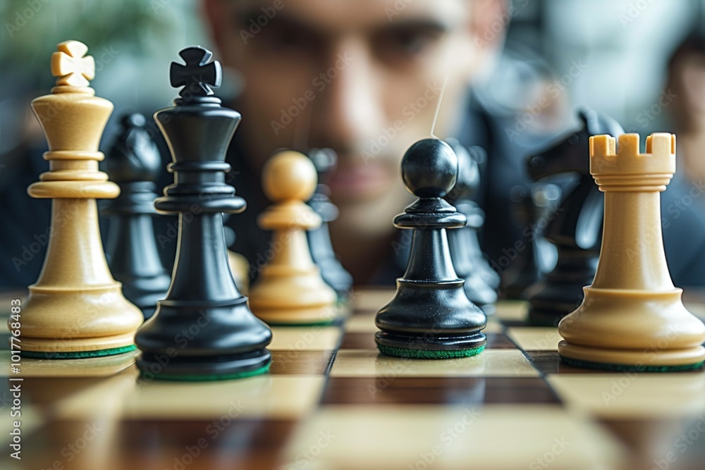 chess pieces on a chessboard chess pieces on a chessboard