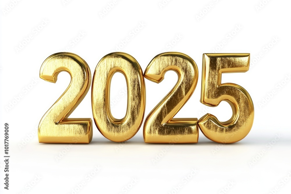 Shiny Golden 2025 Balloon Letters for Celebrations Shiny Golden 2025 Balloon Letters for Celebrations