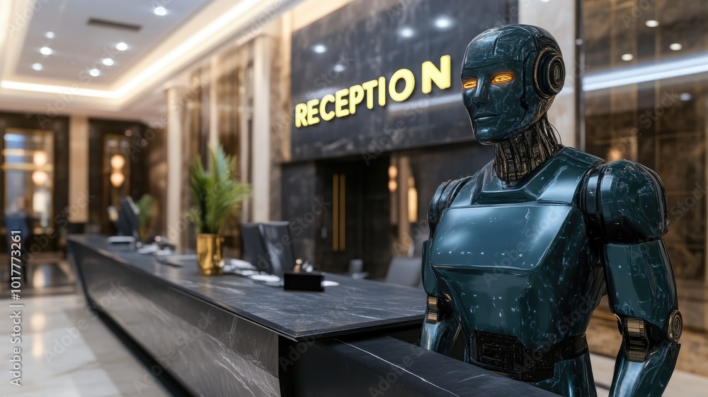 Advanced Robotics: AI Receptionist in an Elegant Hotel Lobby Advanced Robotics: AI Receptionist in an Elegant Hotel Lobby