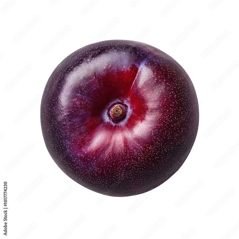 a plum, side view, on isolated transparent background a plum, side view, on isolated transparent background