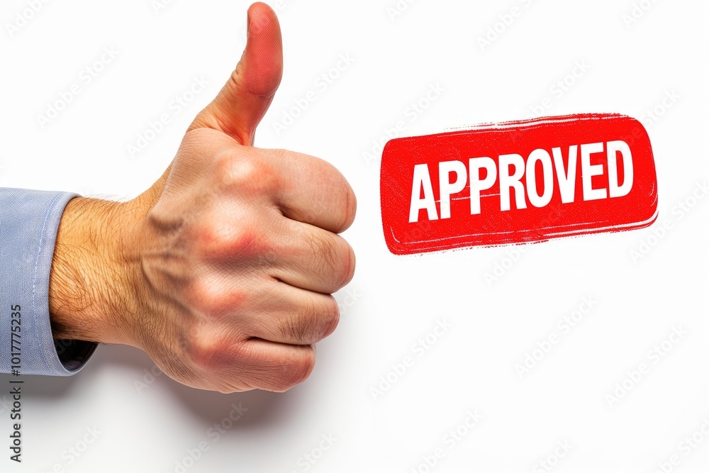 Positive Feedback: Thumbs Up Symbolizing Approval Positive Feedback: Thumbs Up Symbolizing Approval