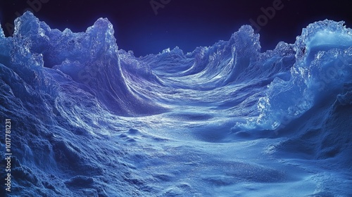 A vast ocean with a blue wave cresting in the distance