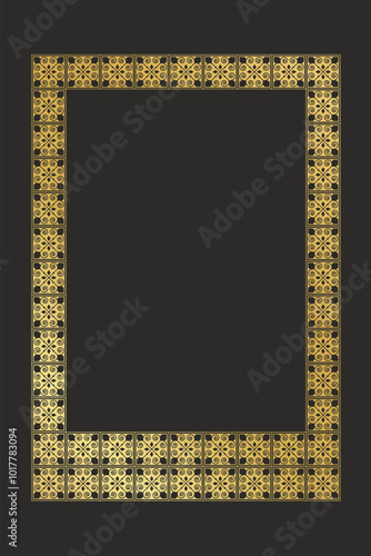 Isolated gold frame