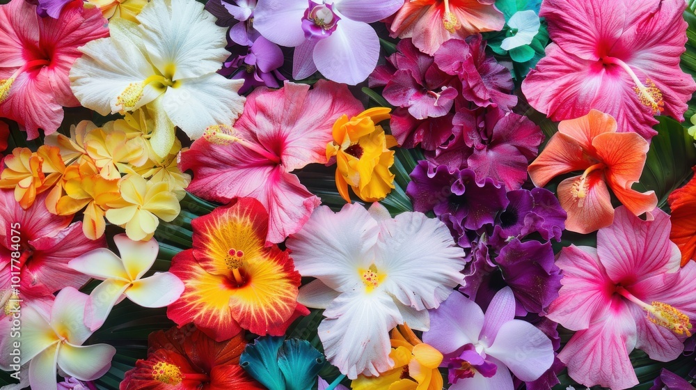 A colorful bouquet of flowers with many different colors and shapes A colorful bouquet of flowers with many different colors and shapes