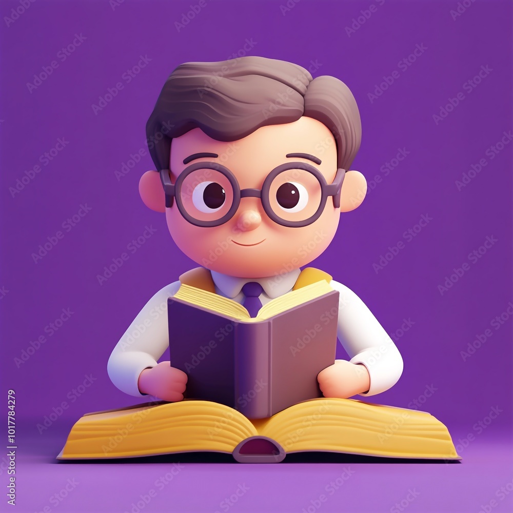 3D Literary Agent Icon: Author Representative Illustration Logo 3D Literary Agent Icon: Author Representative Illustration Logo
