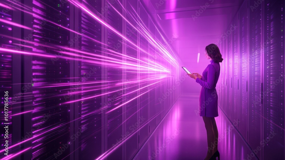 The Woman in Data Center The Woman in Data Center