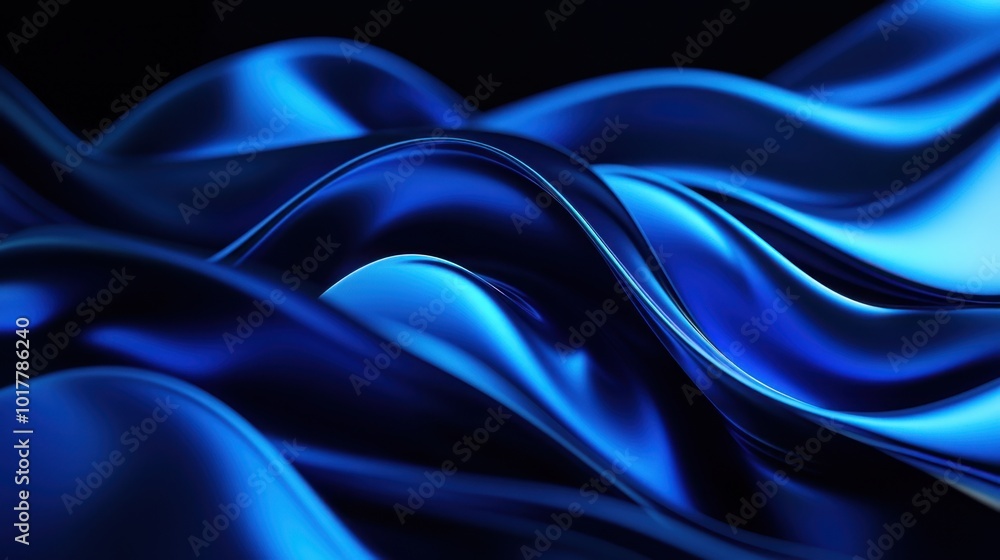 Obraz premium The Flowing Blue Wave Design