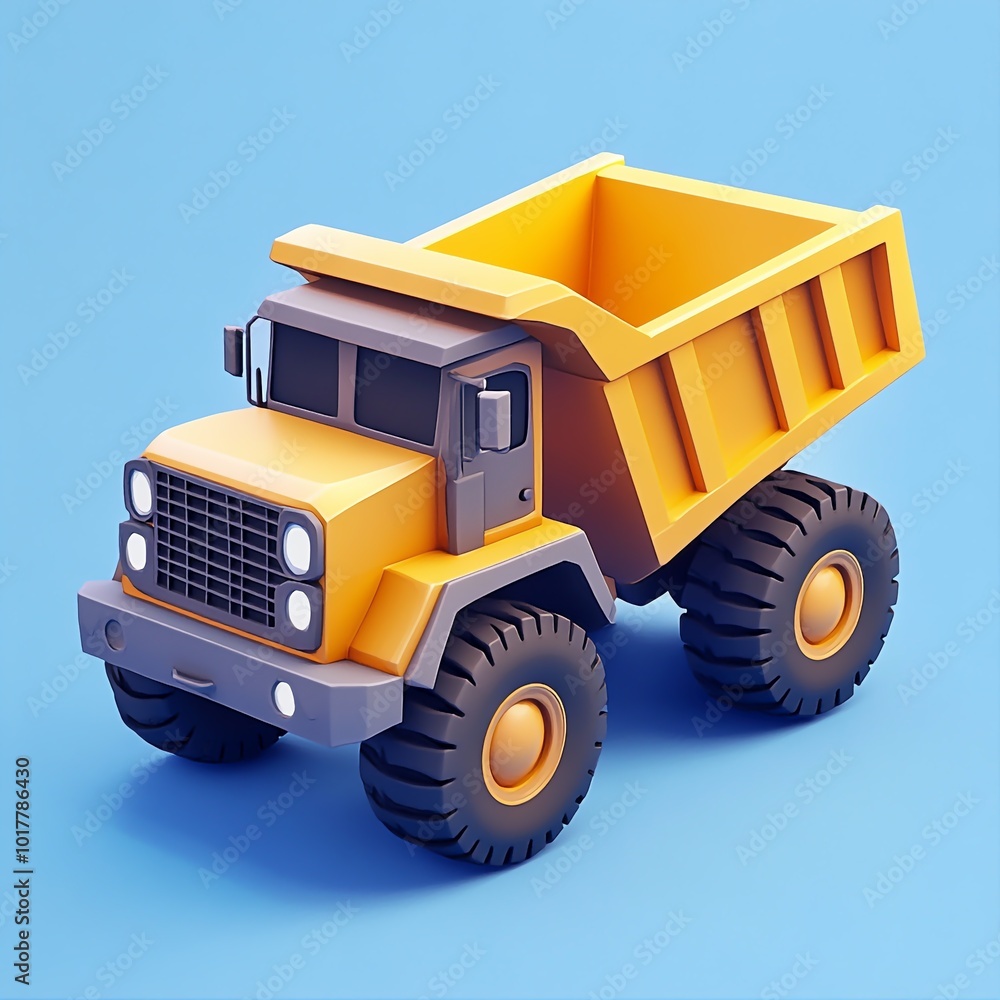 3D Mining Truck Icon: Heavy Duty Ore Transport Vehicle Illustration Logo 3D Mining Truck Icon: Heavy Duty Ore Transport Vehicle Illustration Logo