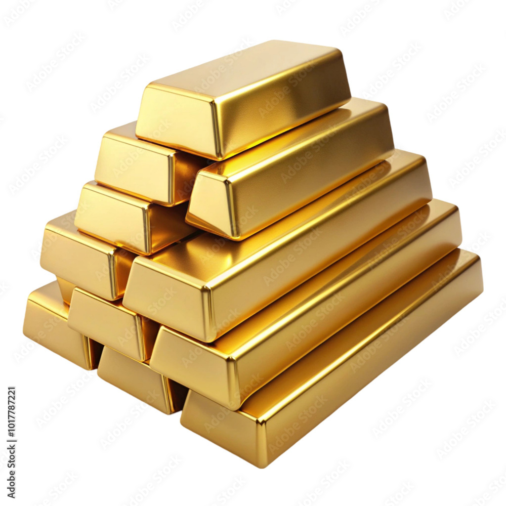 gold bar stacking isolated on transparent background gold bar stacking isolated on transparent background