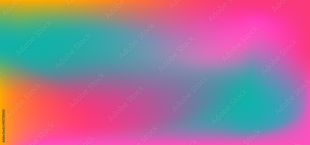 Obraz premium Aesthetic y2k gradient backdrop, bright aura wallpaper,. Modern blurred background in pink, yellow, green colors. Vector 