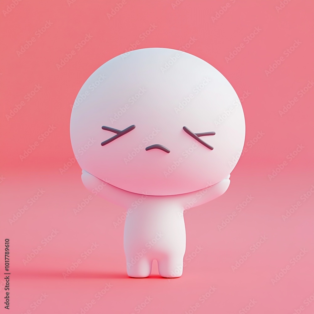 3D Tension Headache Icon: Stress Related Pain Illustration Logo 3D Tension Headache Icon: Stress Related Pain Illustration Logo