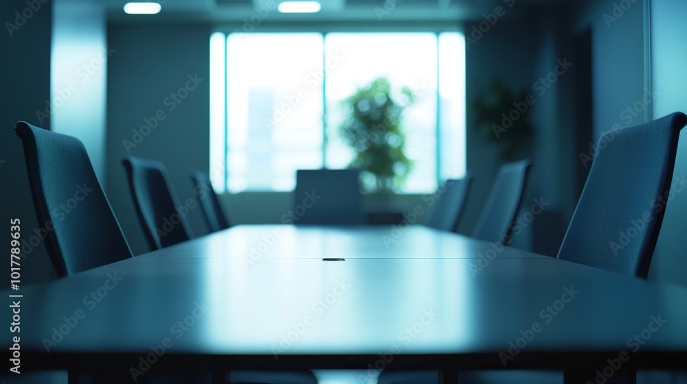 An empty meeting room in an office, featuring a large conference table surrounded by chairs. An empty meeting room in an office, featuring a large conference table surrounded by chairs.
