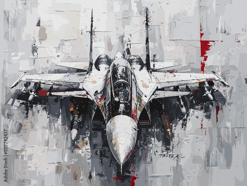 Fighter jet fighter jet aircraft illustration painting background. Military jet fighter jet in flight.