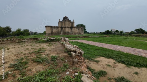 Historical structure at Bua Hasan monument ( group of tombs and mosque ) Jhajjar city, Haryana, India  photo