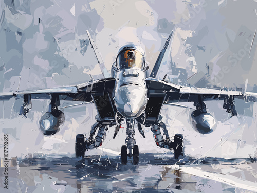 Fighter jet fighter jet aircraft illustration painting background. Military jet fighter jet in flight.