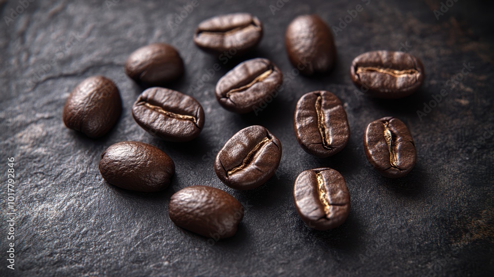 Naklejka premium The Coffee Beans on Slate