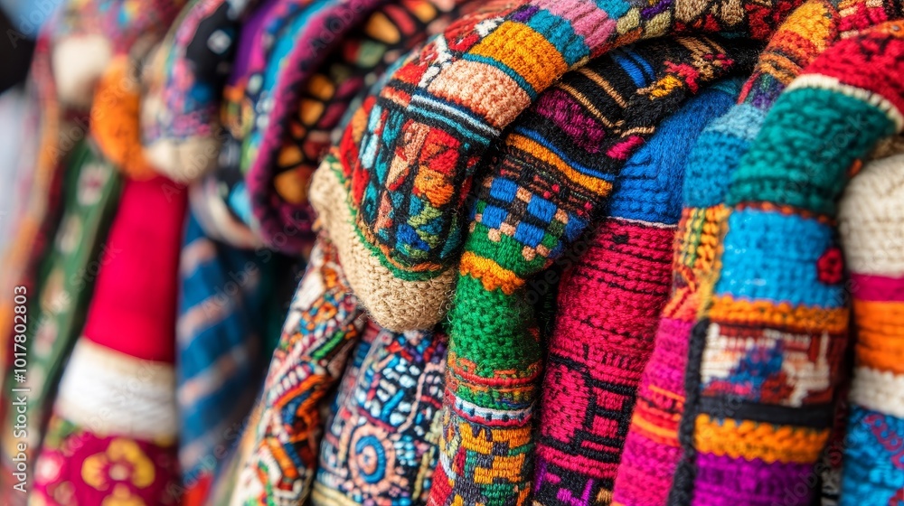 A close-up view of colorful, intricately woven textiles, showcasing vibrant patterns and craftsmanship. A close-up view of colorful, intricately woven textiles, showcasing vibrant patterns and craftsmanship.