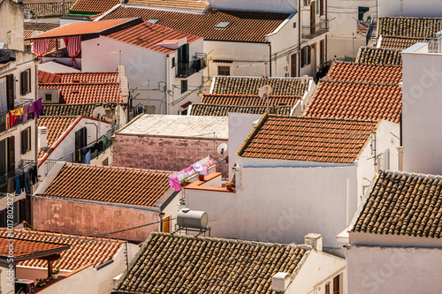 views of Pisticci city center with a clear sky in the background, Matera, Basilicata photo