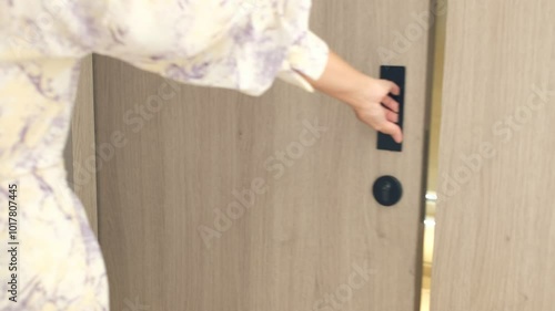 open the bathroom door, go to toilet
