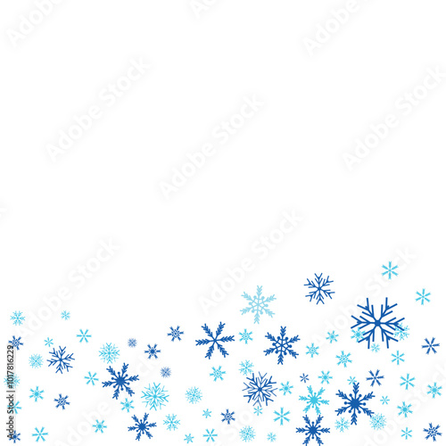 Snow Flakes Footer Border