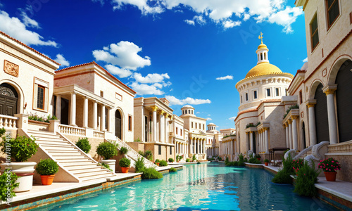 a building with a gold dome on the top of it