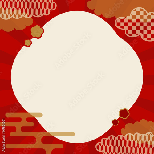 和風ガーリー四角フレーム