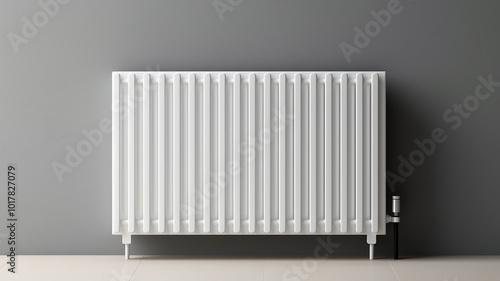 Wallpaper Mural radiator battery heating on the background of the wall Torontodigital.ca