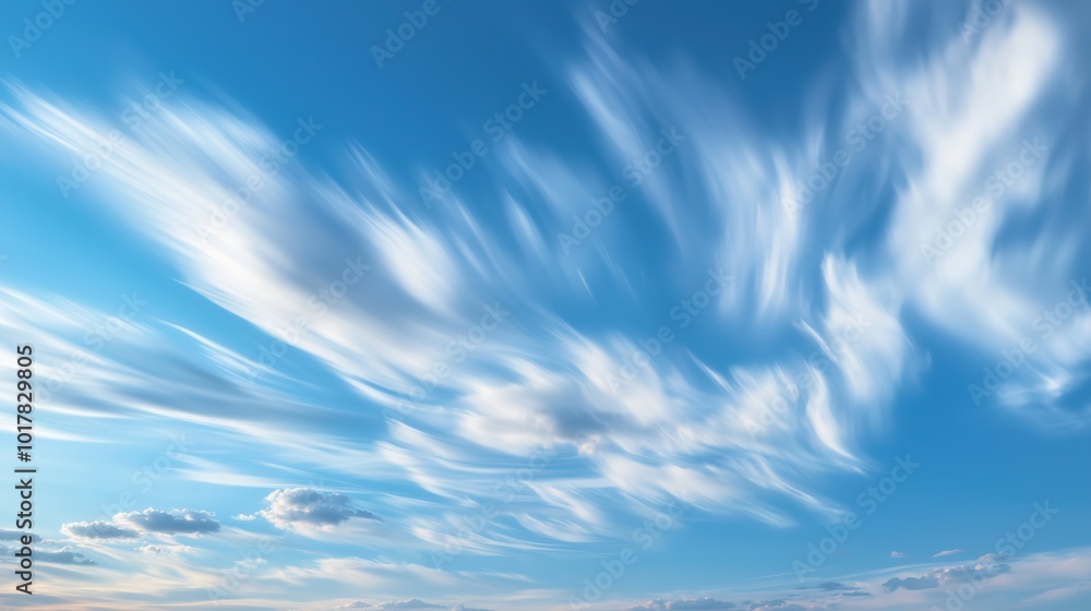 Captivating SlowMoving Clouds Against a Vibrant Blue Sky Captivating SlowMoving Clouds Against a Vibrant Blue Sky